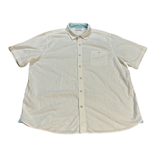Tommy Bahama Short Sleeve Seersucker Button Down‎ White Size XXL - Picture 1 of 7